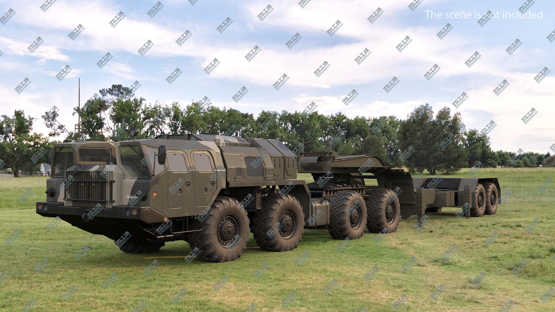 images/goods_img/20210313/3D MAZ 7410 with Semi Trailer Camo Rigged/5.jpg